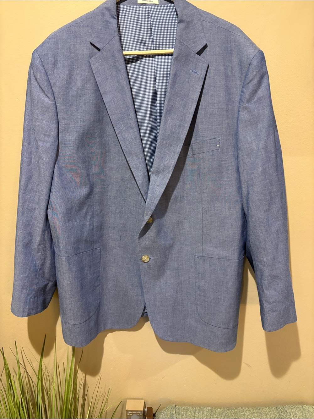 Men's Light Blue cotton Sport Coat - Classic Two-Button Blazer